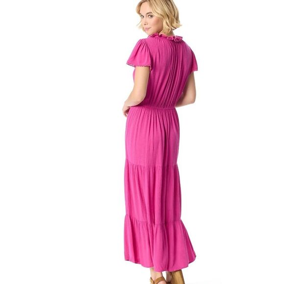 NWT Jessica Simpson Lexie Pink Maxi Dress Sz L - Picture 6 of 10